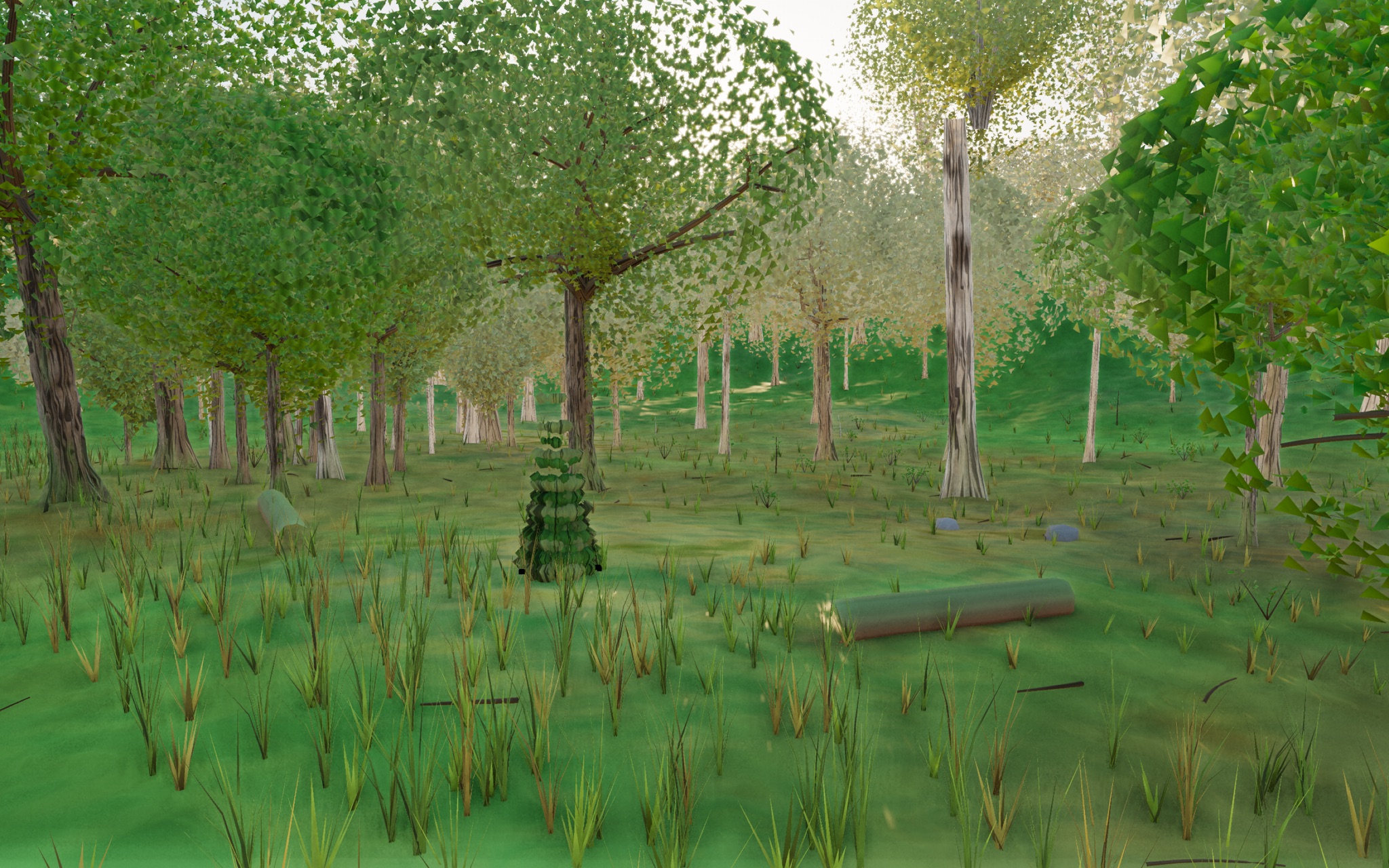 Visualizer · forest-low — debug: grass field off