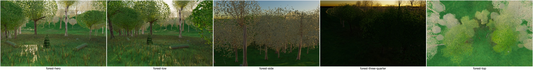 Visualizer · forest — round2 candidate: deep lobe warp + fill-coupled clamp + spire cull + green far-floor seam + slab60 + backlit lift