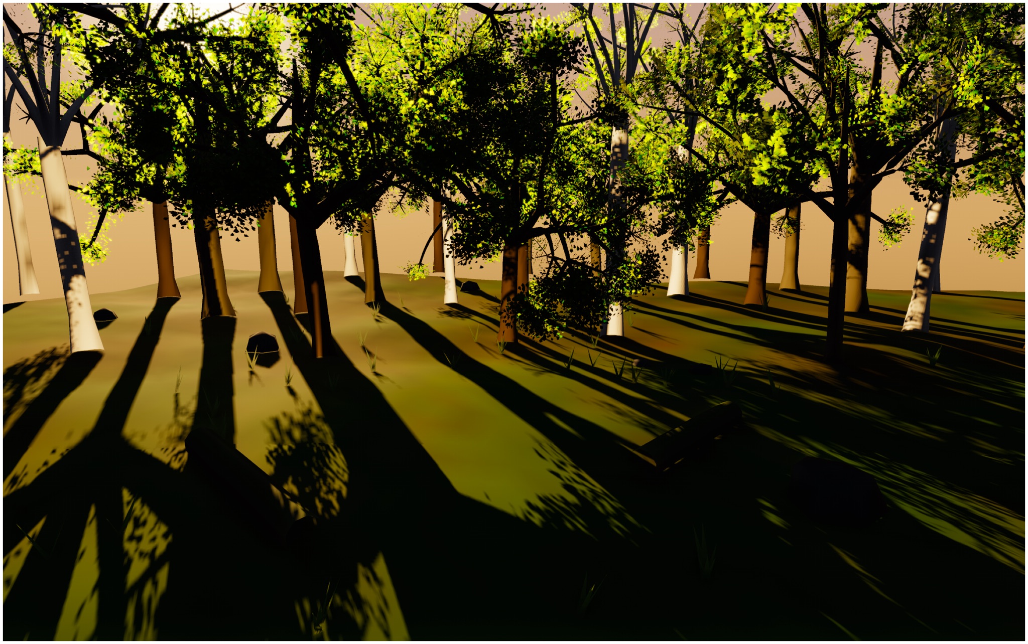 Visualizer · forest — pass8: lift EV to -3.8, leafTransmission 4.2, more autumn-gold leaves for backlit glow